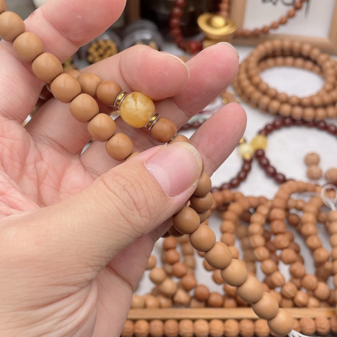胖***圆猴头核桃手串老型➕配珠