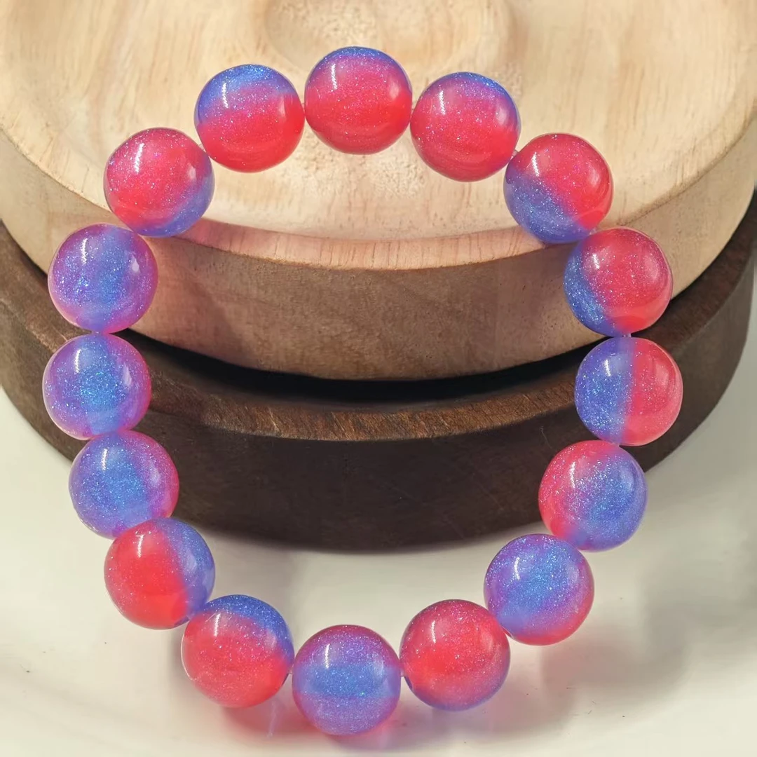 G462时尚潮流精品双色人鱼色树脂手链手串