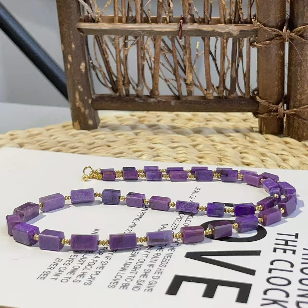 舒俱来紫罗兰冰紫项链/18k/45cm（方壶） AZB5827