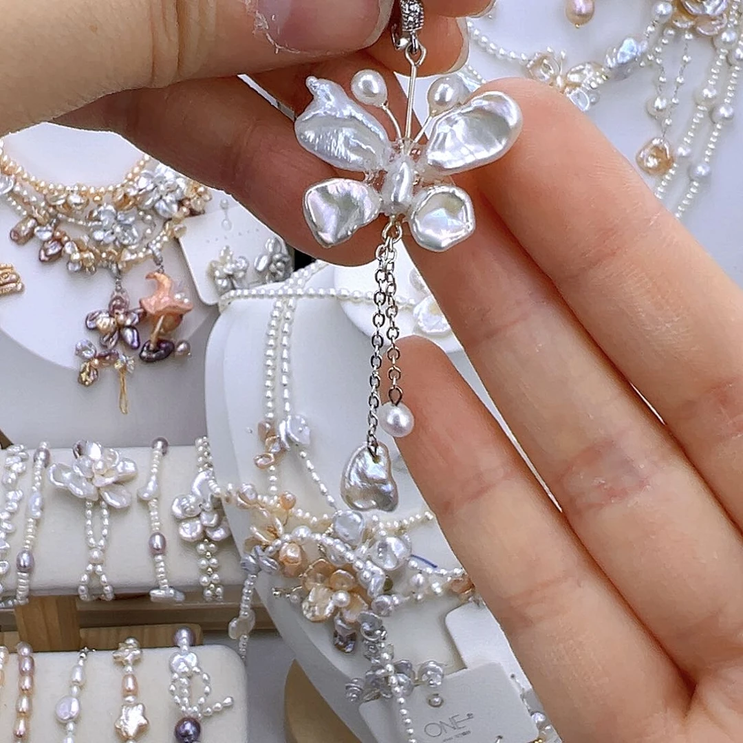 淡水珍珠耳饰未镶嵌