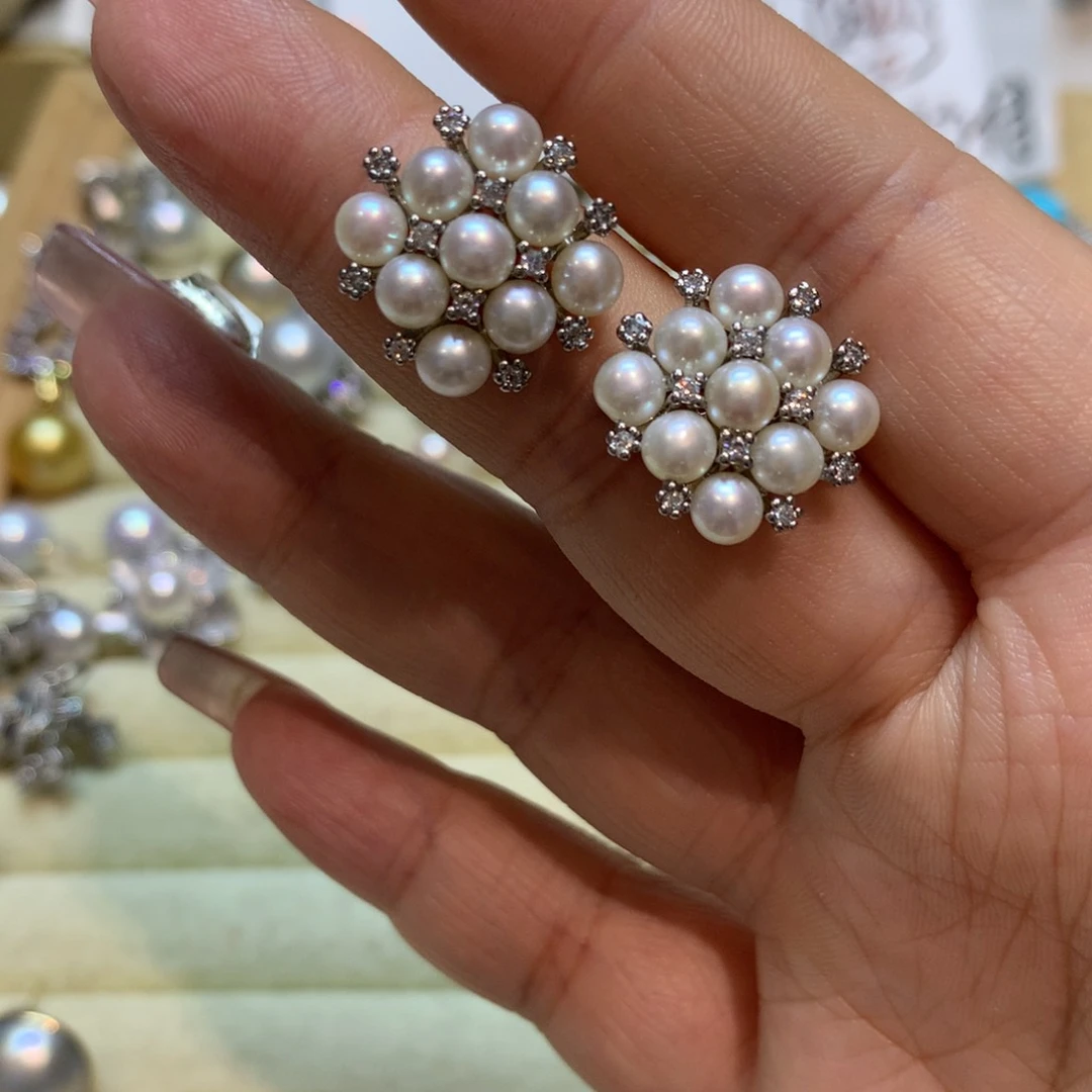 淡水珍珠耳饰未镶嵌