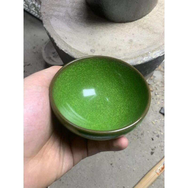 帝王绿 冰裂茶盏主人杯