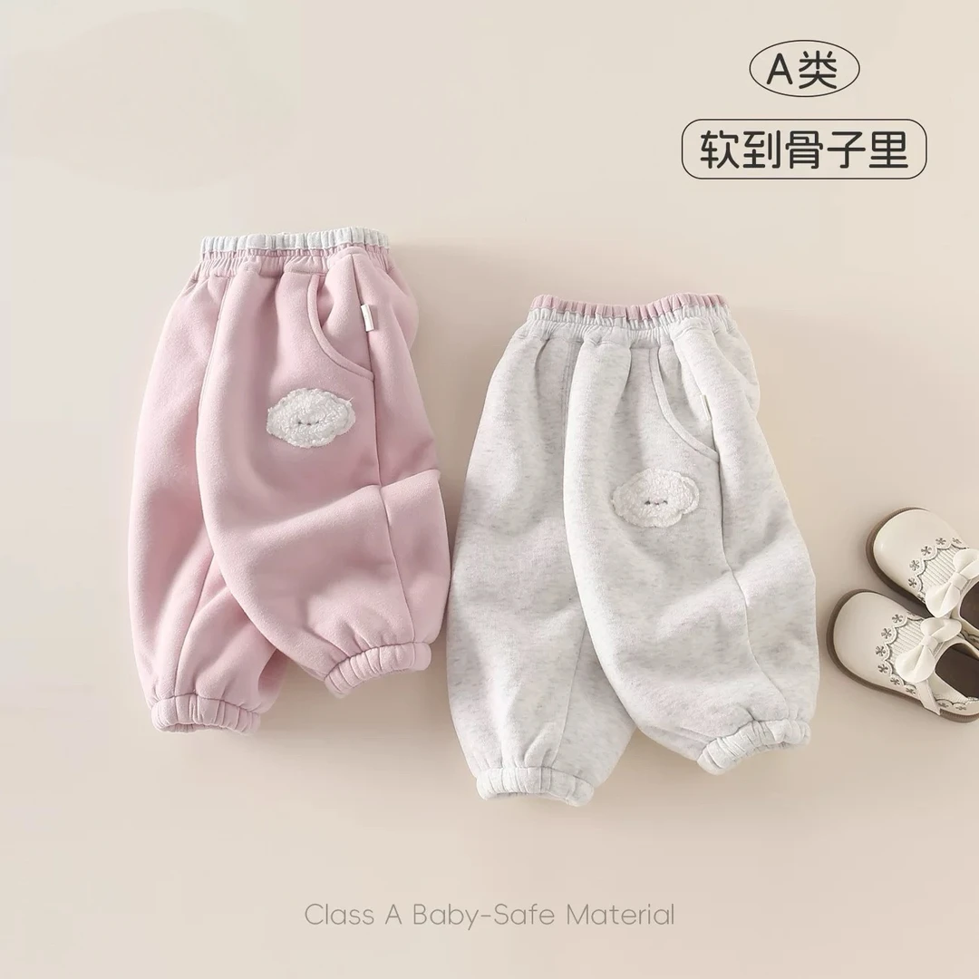 【加绒加厚】宝宝裤子秋冬款婴儿冬季加厚休闲裤女童保暖外穿长裤