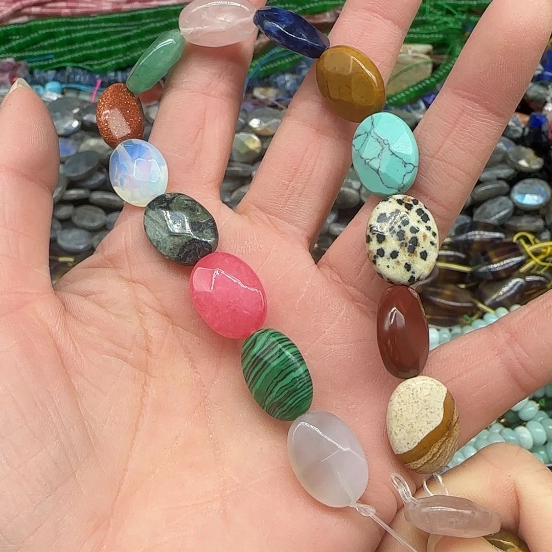 玛瑙/玉髓珠宝半成品合金多宝圆饼12mm半条