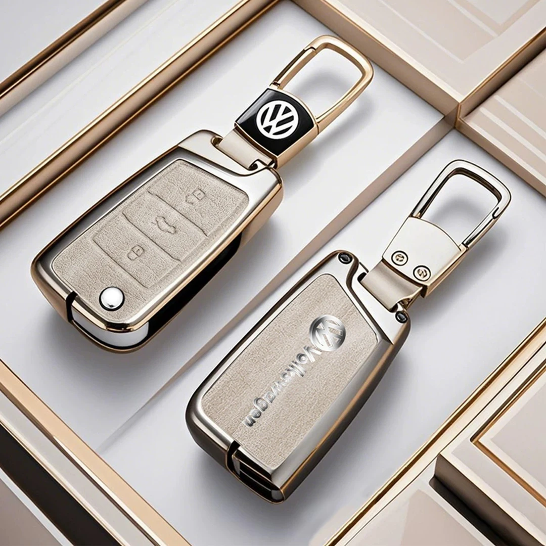 大众车钥匙套凌渡朗逸途观L速腾宝来途昂迈腾帕萨特金属壳扣包男