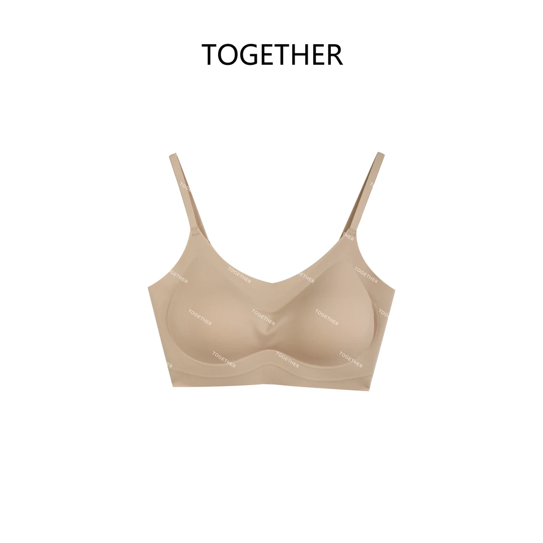 【TOGETHER】夏季粉底液果冻条大胸显小隐形无痕吊带美背W6627