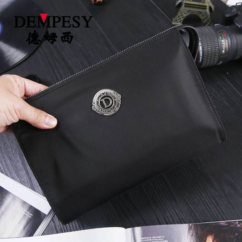 新款男士手包手拿包手抓包手腕包夹包大容量帆布牛津布休闲男包潮