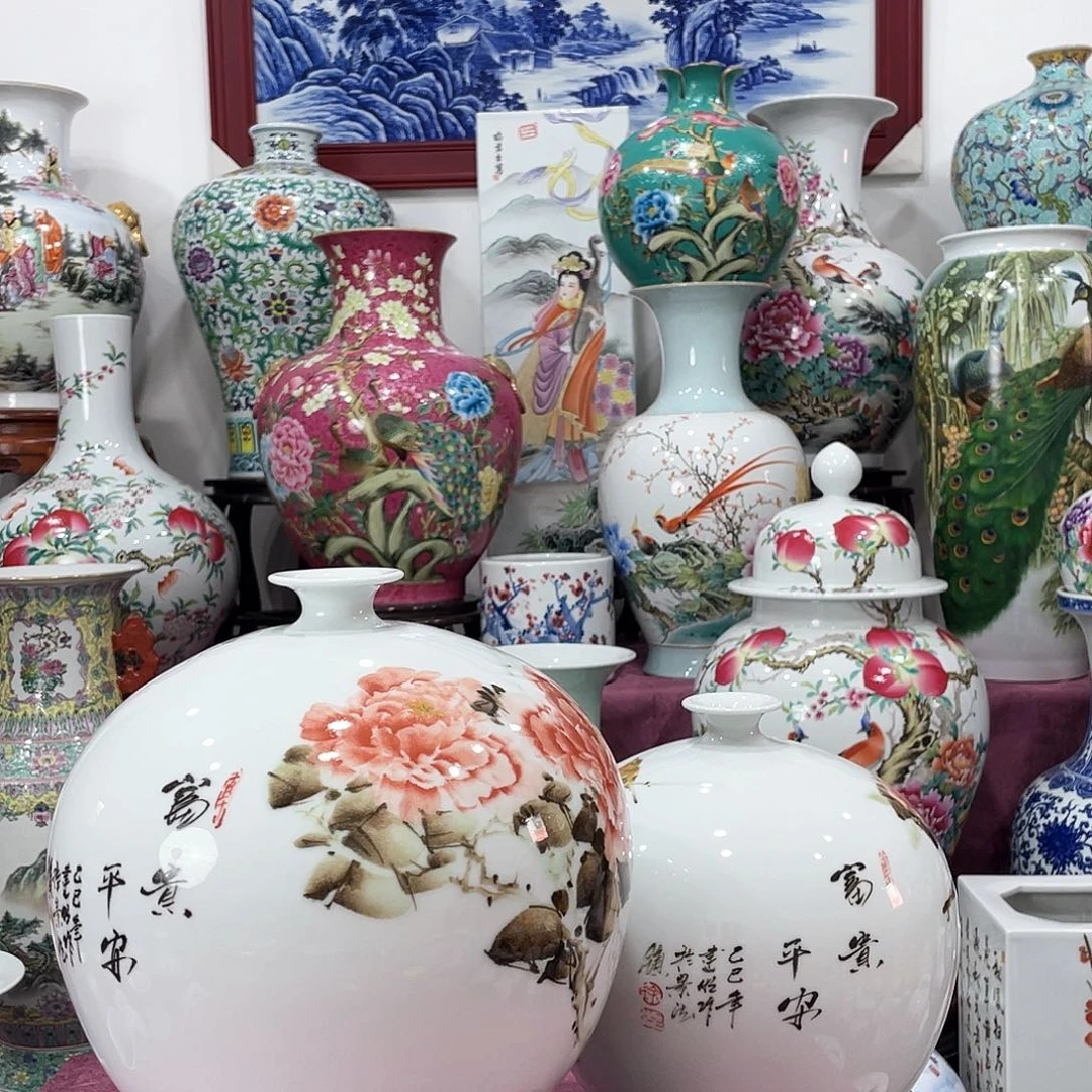 摆件宝*红景德镇的陶瓷