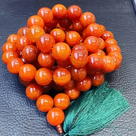 手饰玛瑙未镶嵌冰凤血108颗，卡20