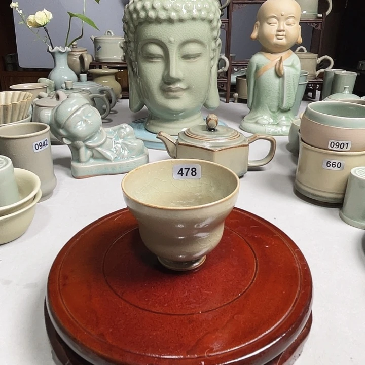 葫芦杯柴烧仿古釉