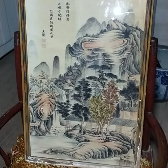 用***6玻璃玻璃山水画不包邮