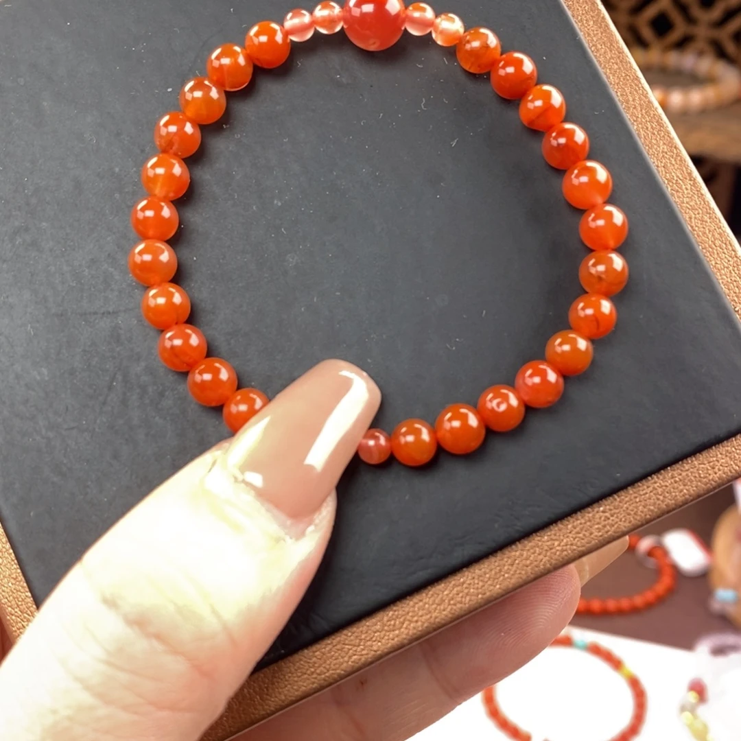 南红玛瑙未镶嵌手链