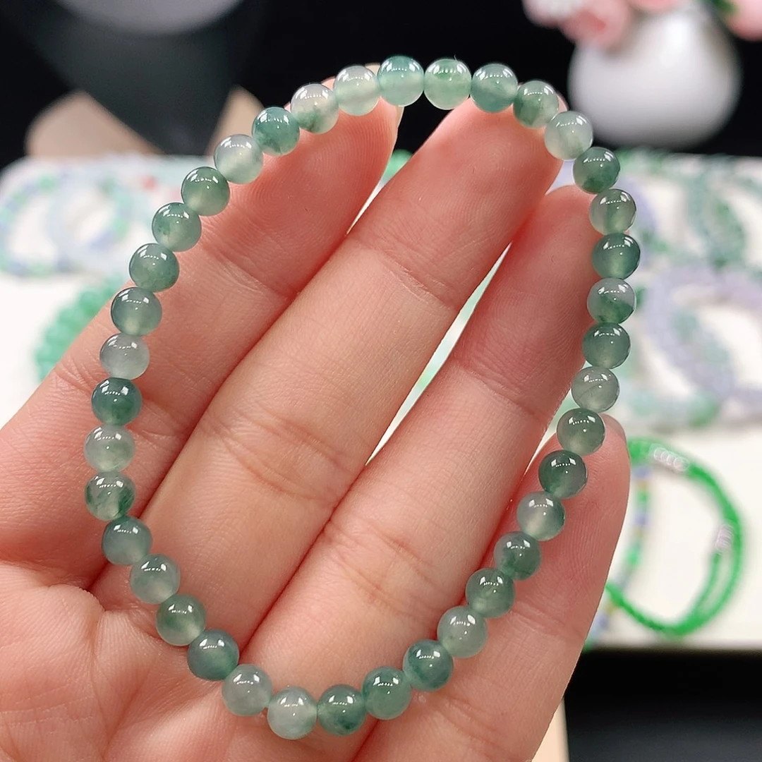 翡翠未镶嵌手链4.8mm