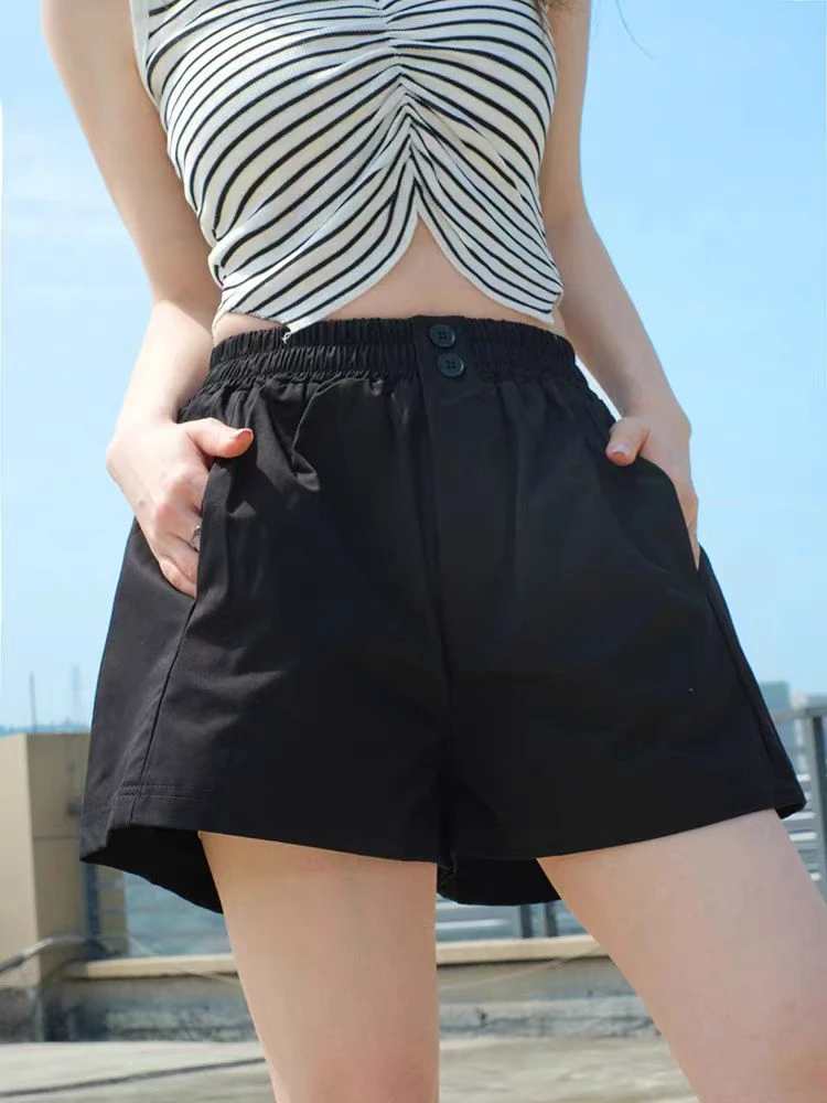 夏季女士新款短裤舒适百搭时尚简约短裤