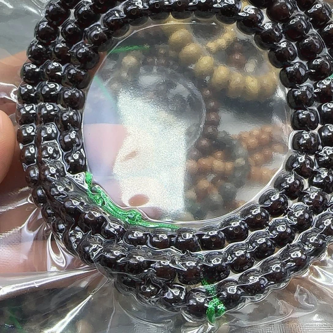 一***鱼星月菩提手串61殿堂黑金星月菩提87-108