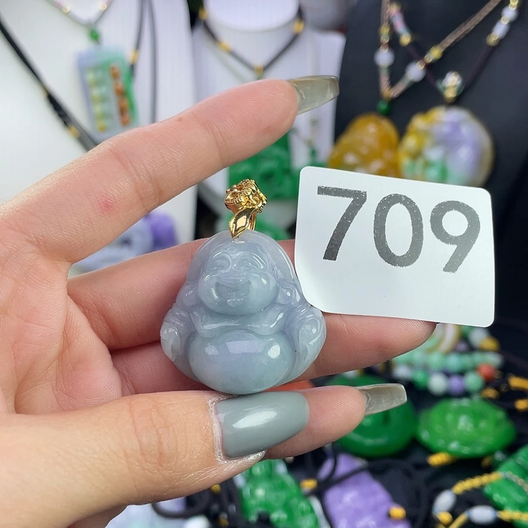 翡翠未镶嵌吊坠(赠链)