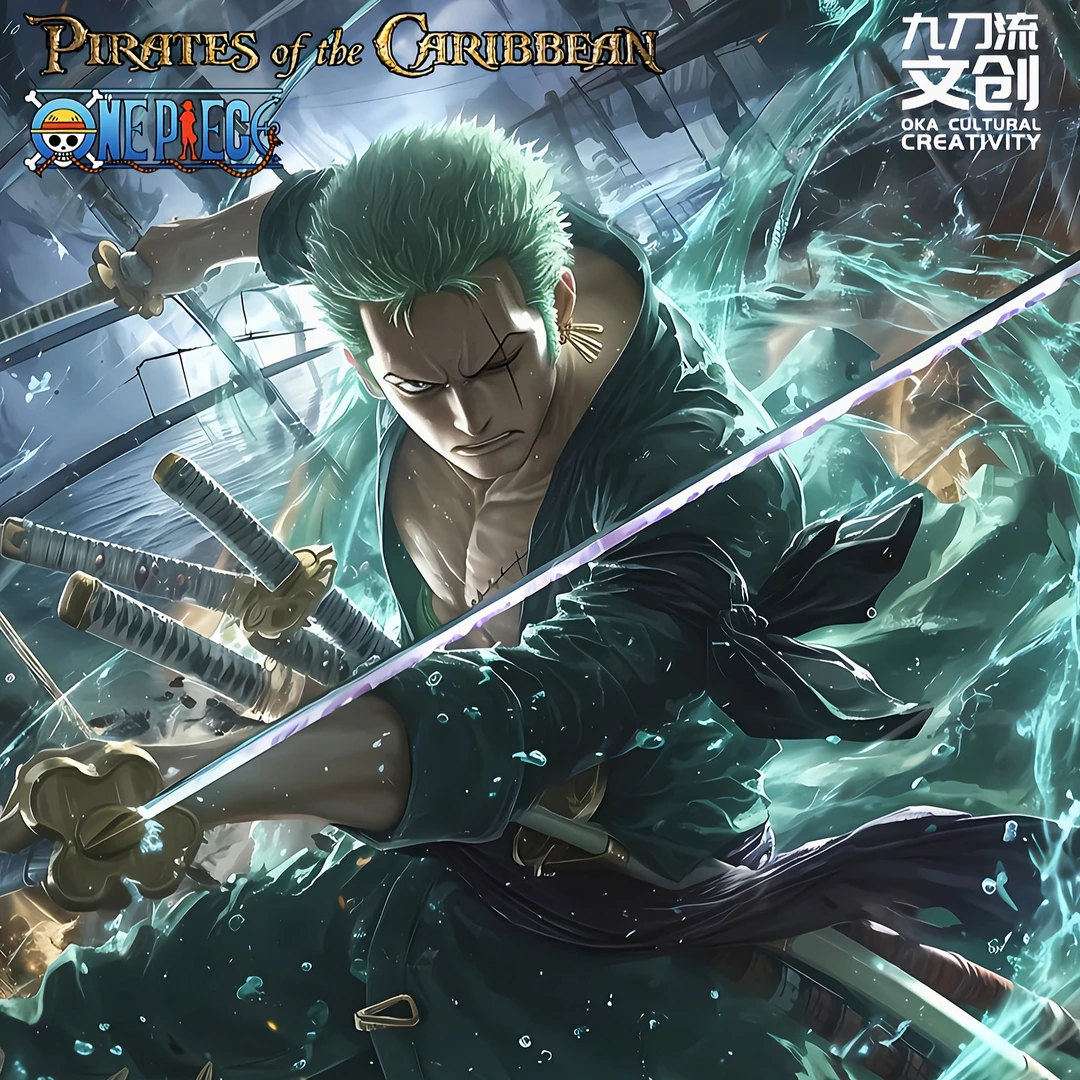 新人浮浮1K5【九刀流文创海贼王】第一弹 二创动漫卡牌收藏盲盒-