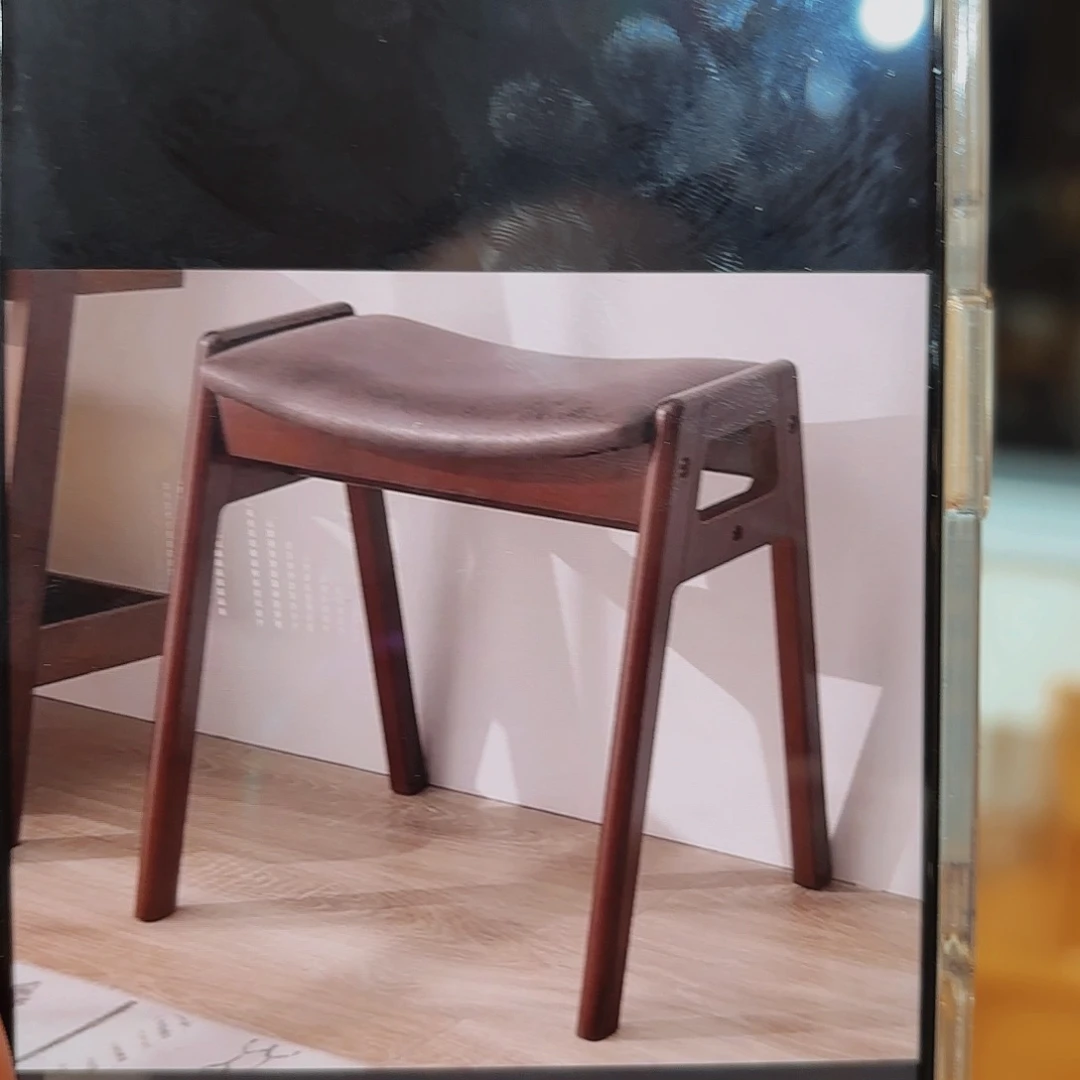 木（非红木类）胡桃色松木化妆凳原价298