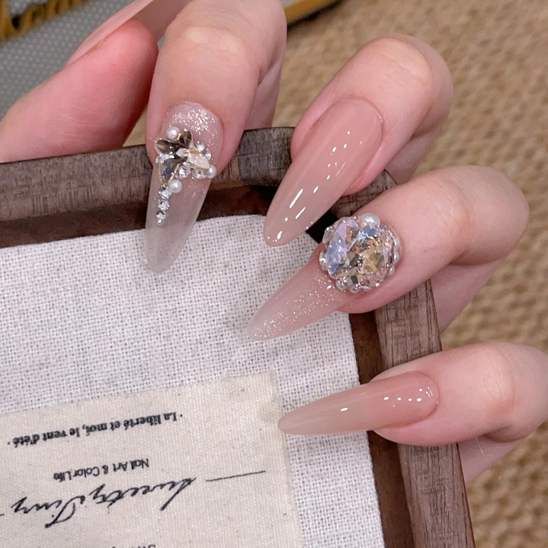 【轻粉佳人】Ukulele设计施家全华纯手工高级感简约系穿戴甲