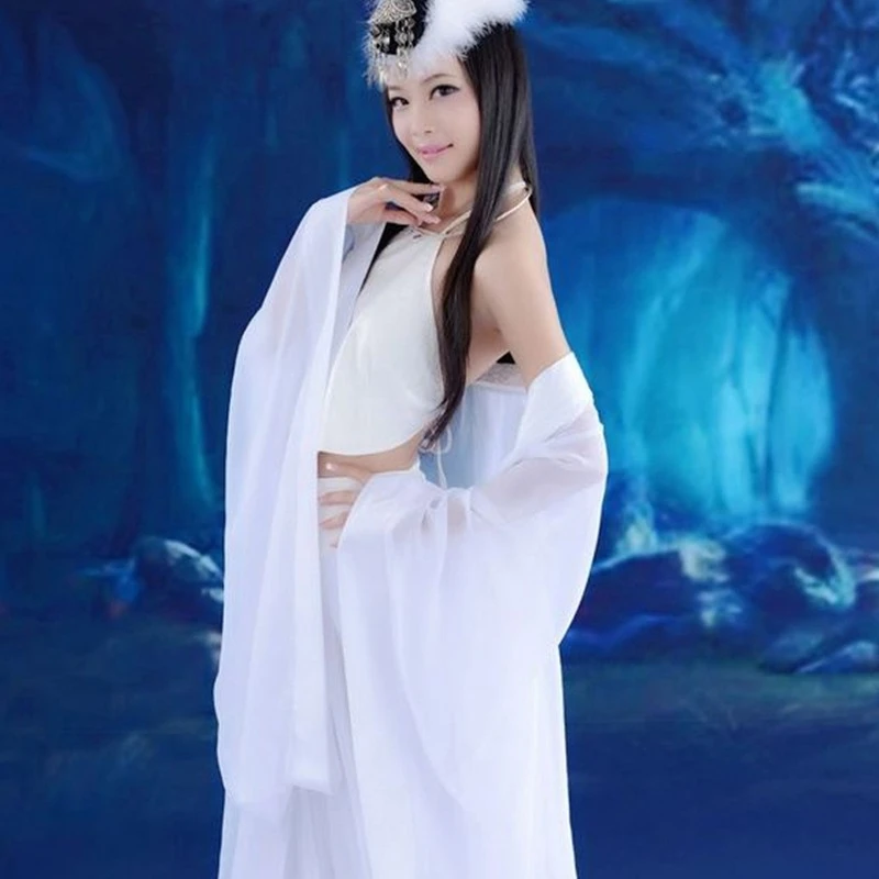 新款古装服装仙女范飘逸仙女古装长裙演出服摄影服装古装