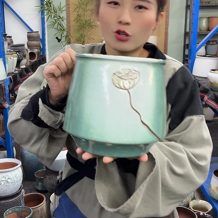 19×21 -粗陶花盆有孔-买买买