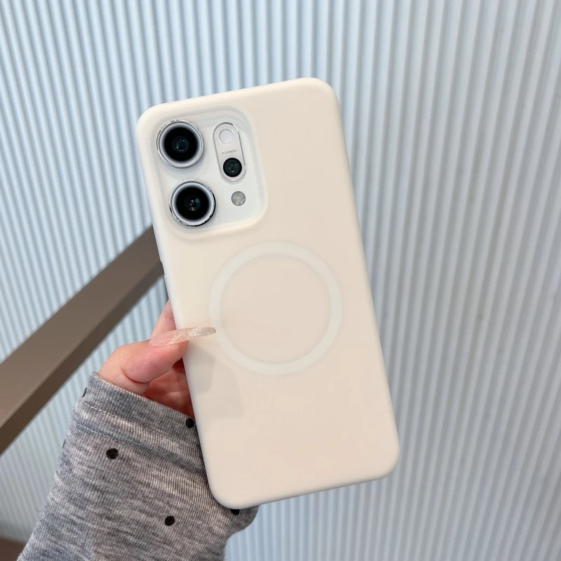 适用opporeno14手机壳新款高级感液态果冻磁吸reno14pro简约耐脏