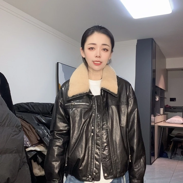 小牛皮油蜡羽绒M120斤内