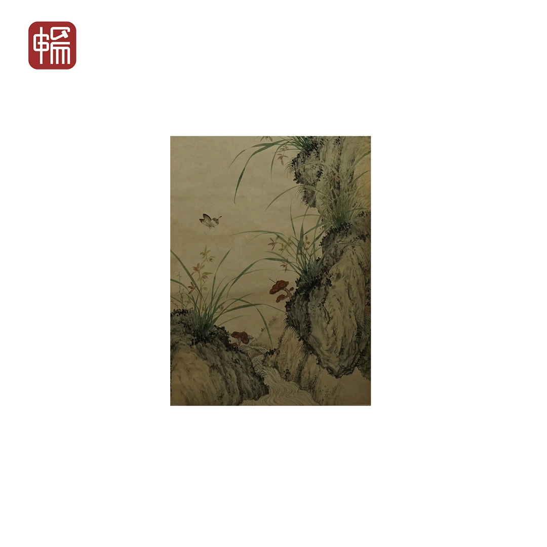 "LS005兰石图67*134 纸本立轴"FL