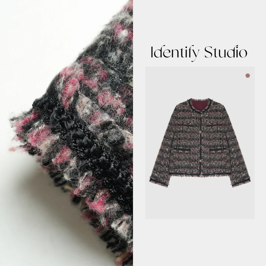 【现货】IDENTIFY香香“流苏边小香羽绒服”秋冬休闲百搭外套24AW