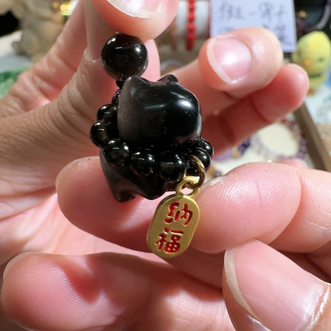 水晶手链未镶嵌银曜石