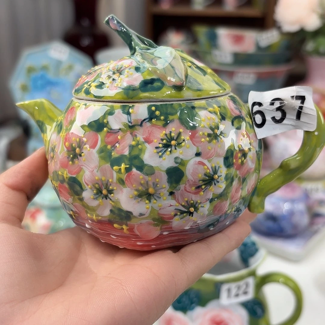 景德镇手绘高温釉下彩陶瓷茶具