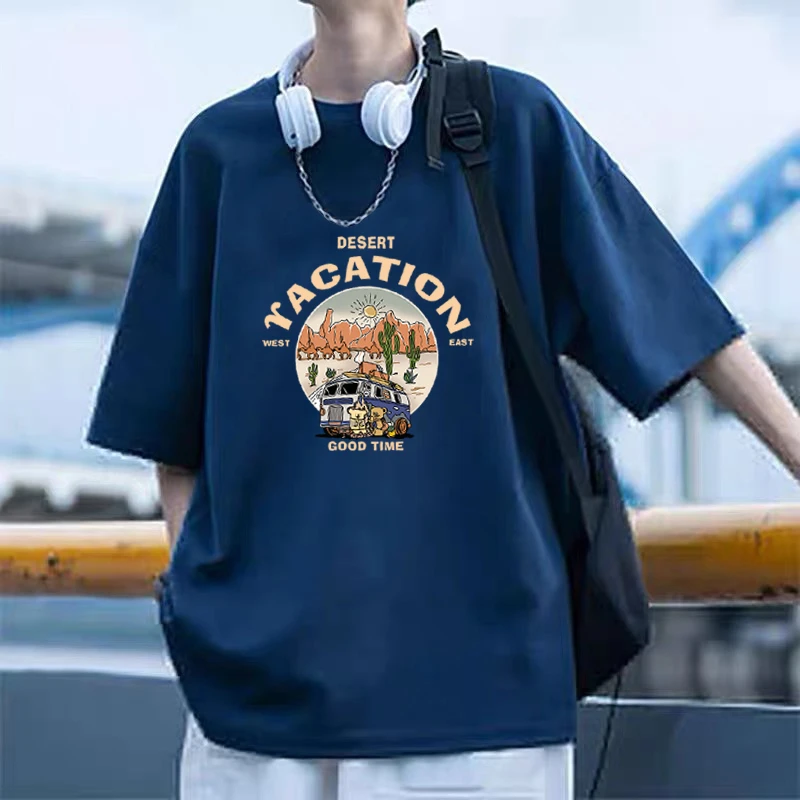 潮牌纯棉短袖男t恤男女同款夏装重磅宽松大码上衣服学生休闲半袖