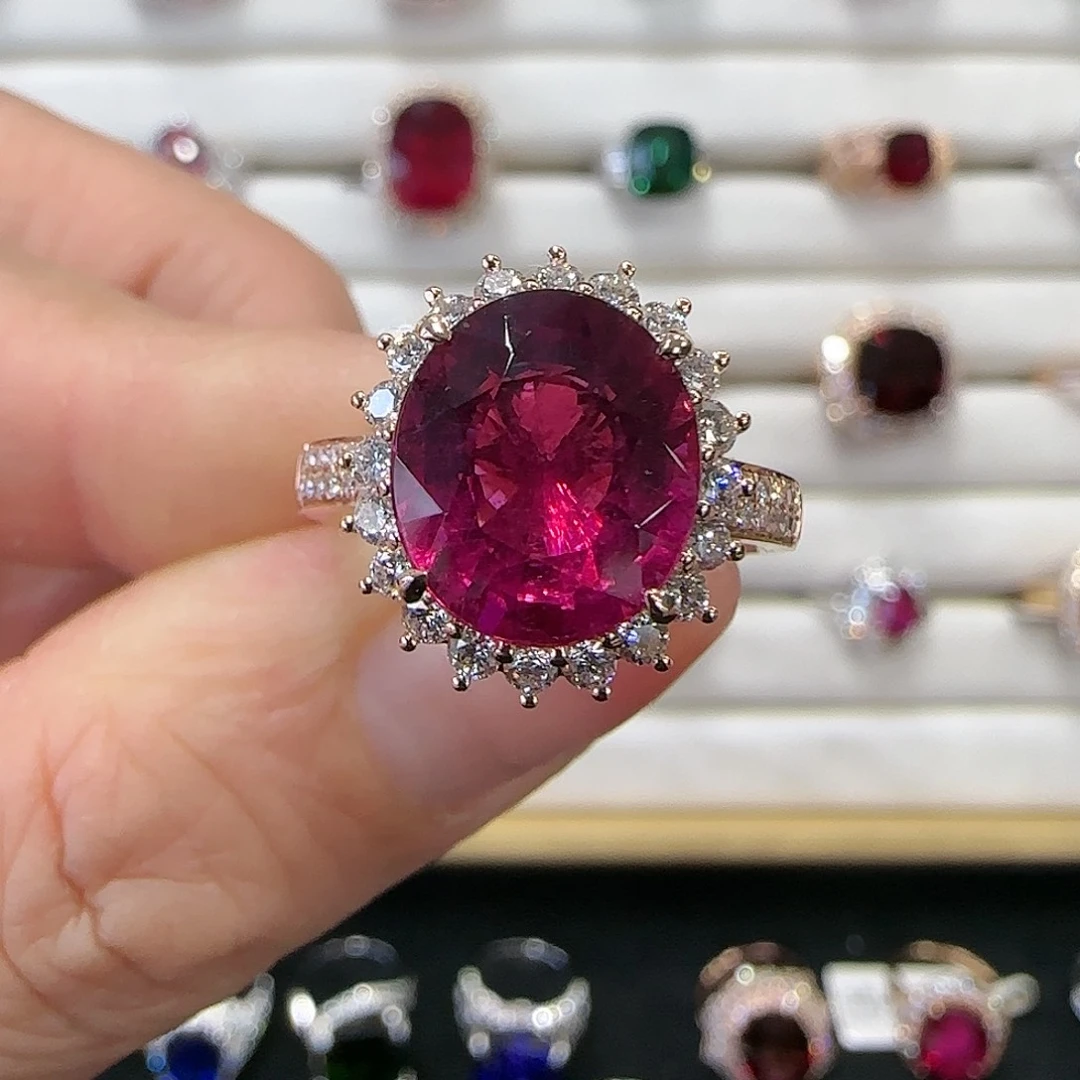 碧玺戒指18K金镶嵌4.67ct