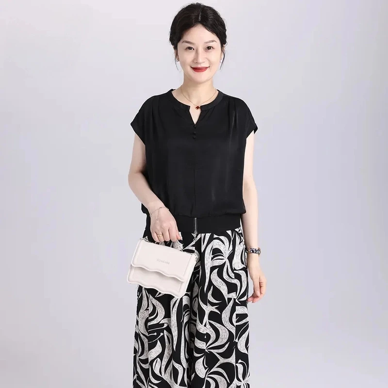 母亲节礼物妈妈气质洋气时尚套装宽松显瘦减龄休闲轻奢潮流两件套