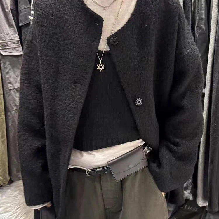 tug韩国代购2025新款苏丽羊驼毛大衣女秋冬韩系双面毛呢外套短款