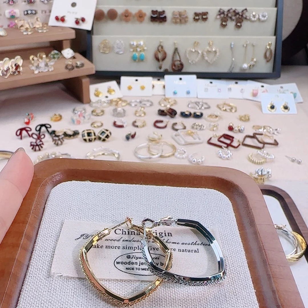 仿珍珠铜合金925银30耳圈