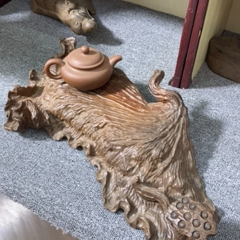 阴沉木干泡壶承的