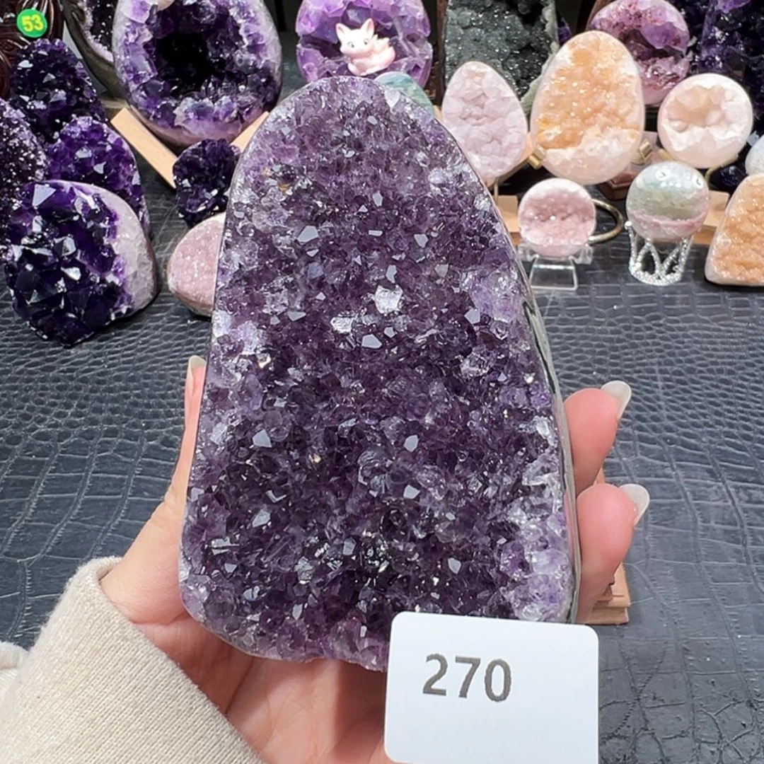 紫晶未镶嵌珠宝半成品