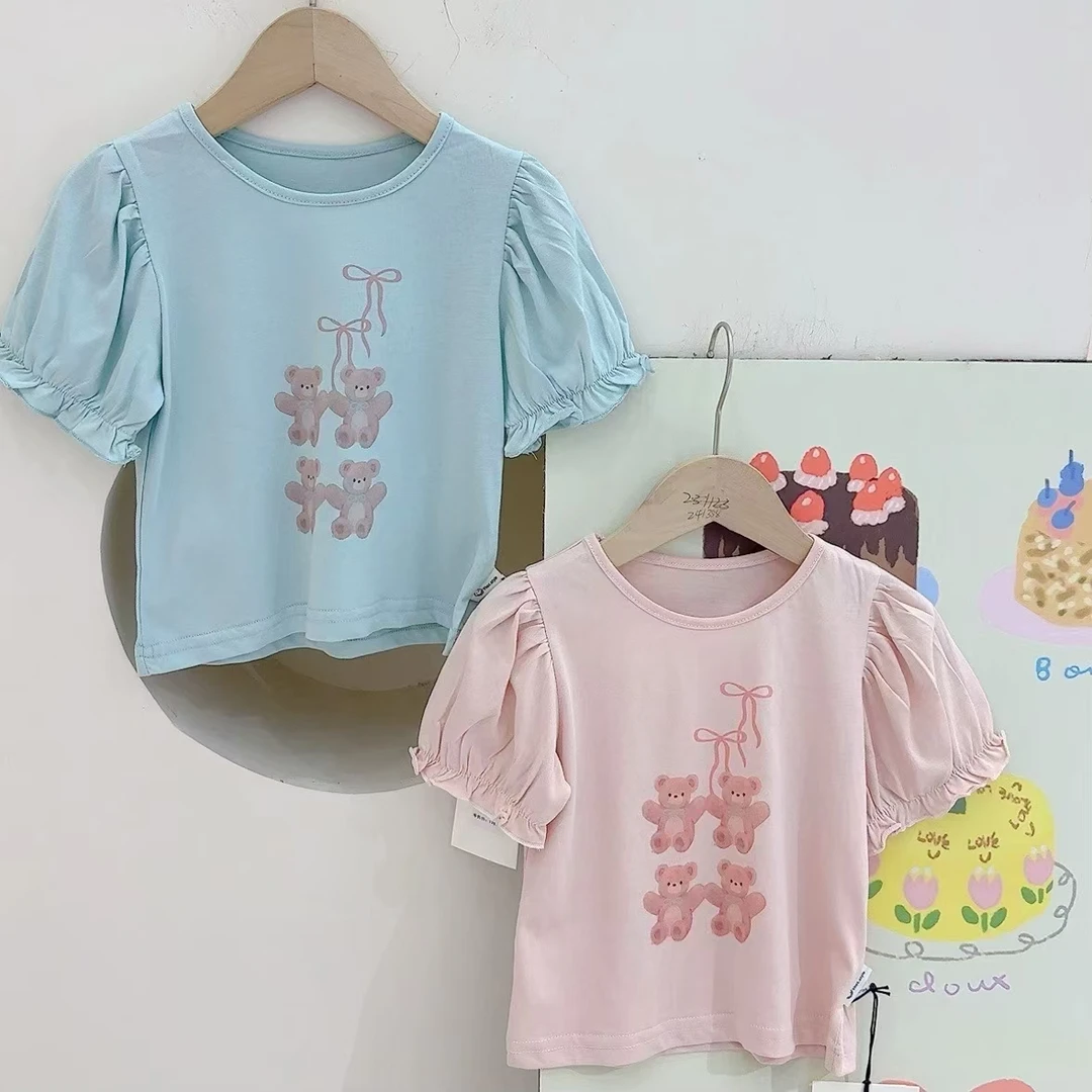 【线下品牌童装撤柜】女童夏季韩版棉质印花短袖T恤 251720