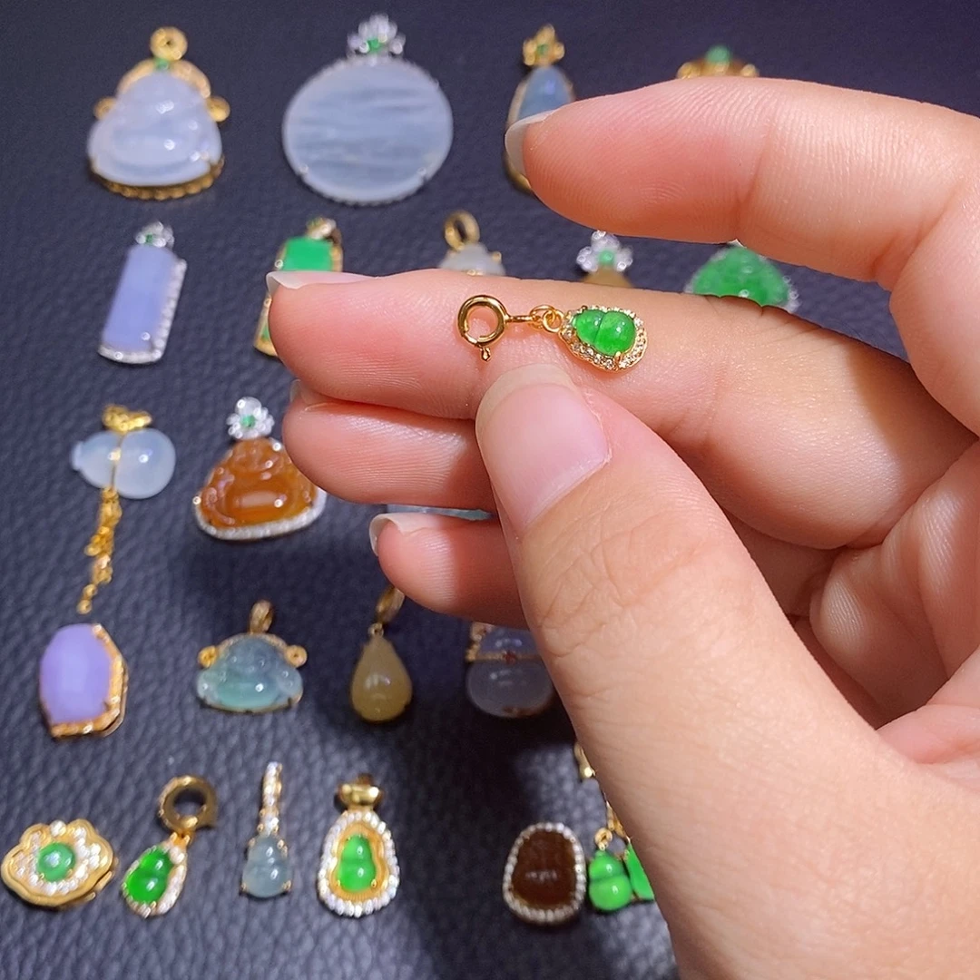 翡翠银S925镶嵌颈饰