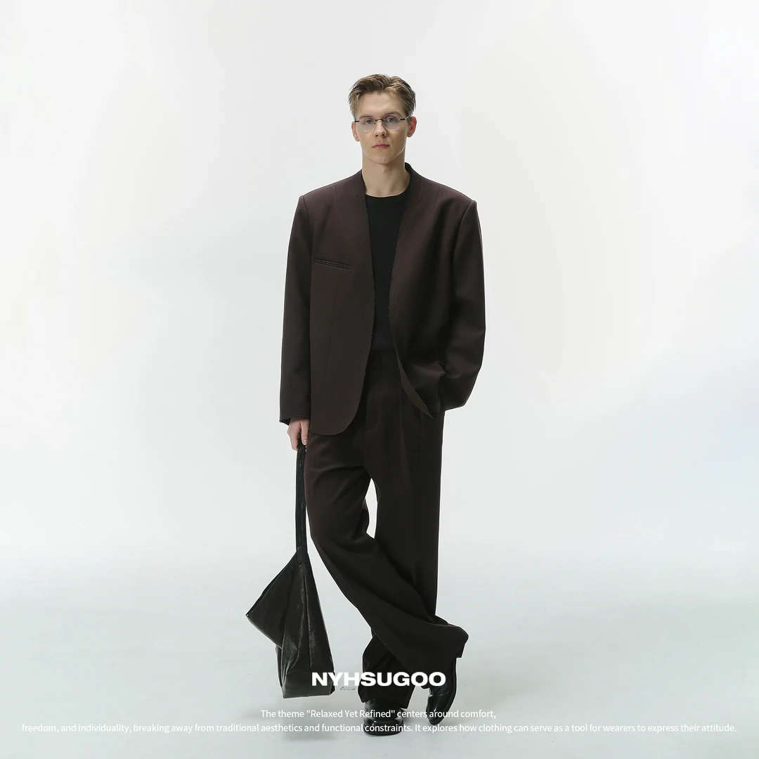 NYHSUGOO/南乙3513-3513-1春季致橡树男士新中式定制色西服西裤