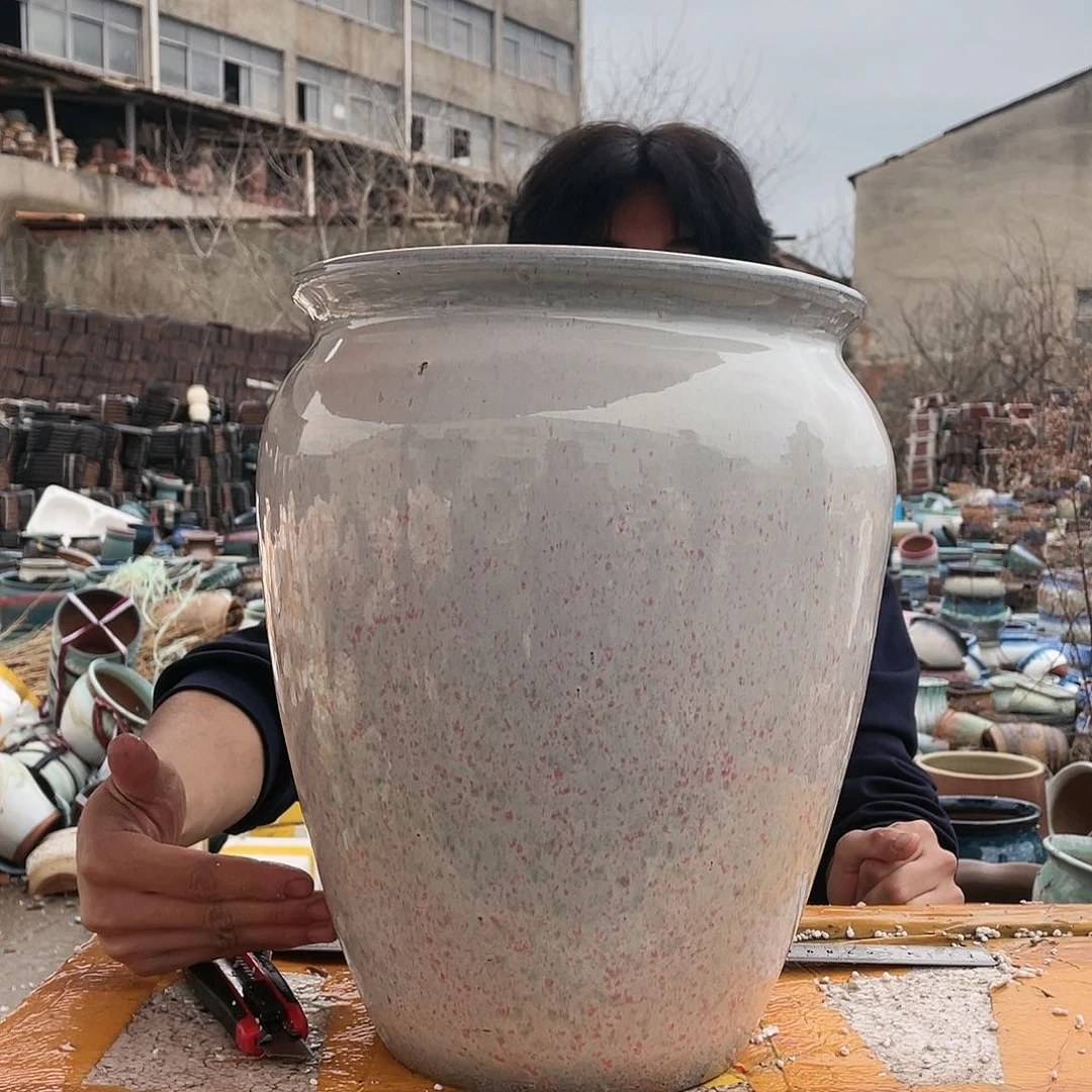 无铅玻璃宜兴紫砂花盆