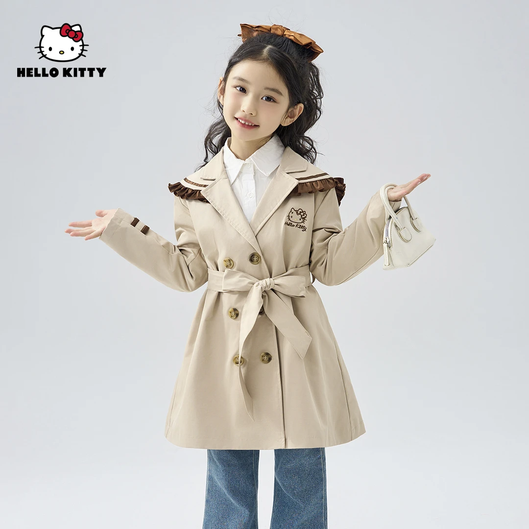 HelloKitty春季新款女童休闲上衣女宝风衣外套AC4328MK171 KT