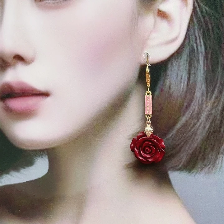 石英质玉合金耳钉