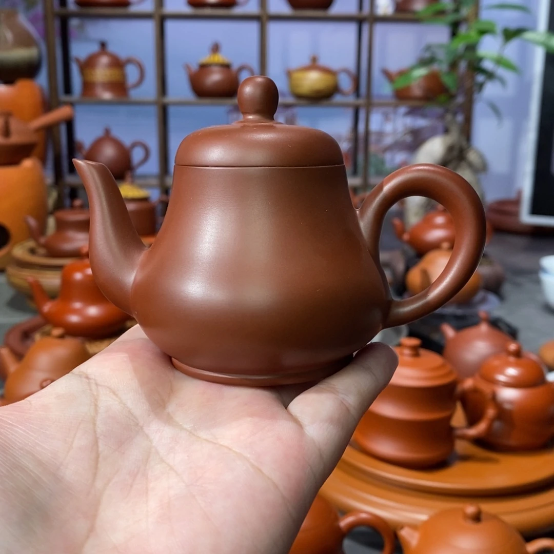 茶壶朱泥章淑煌朱泥高梨壶115c