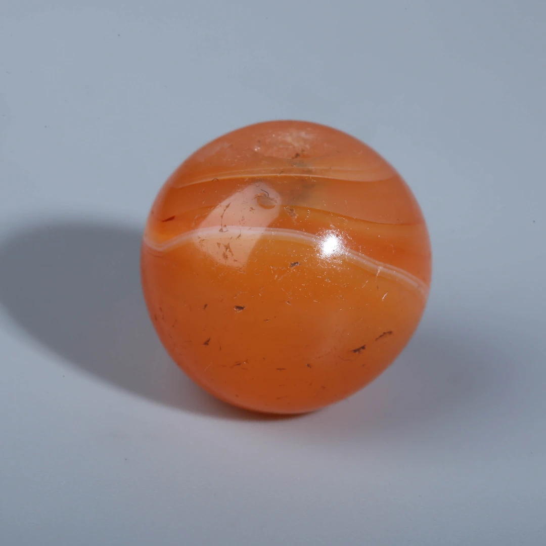 XY39-21 东南亚pyu时期红玉髓圆珠 12.4*11.9mm