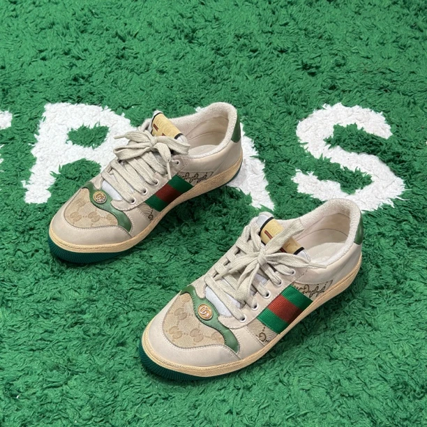 99新 GUCCI/古驰 绿尾 做旧款 UK6 40码