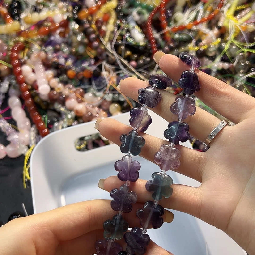 玛瑙/玉髓合金珠宝半成品彩莹石的花花一条