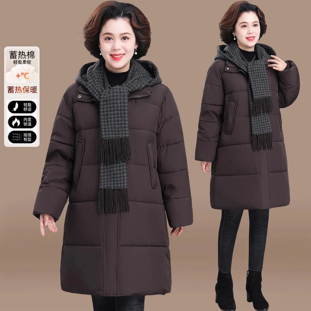 中年妈妈冬装外套2025新款中老年人棉袄女秋冬季羽绒棉服加厚棉衣