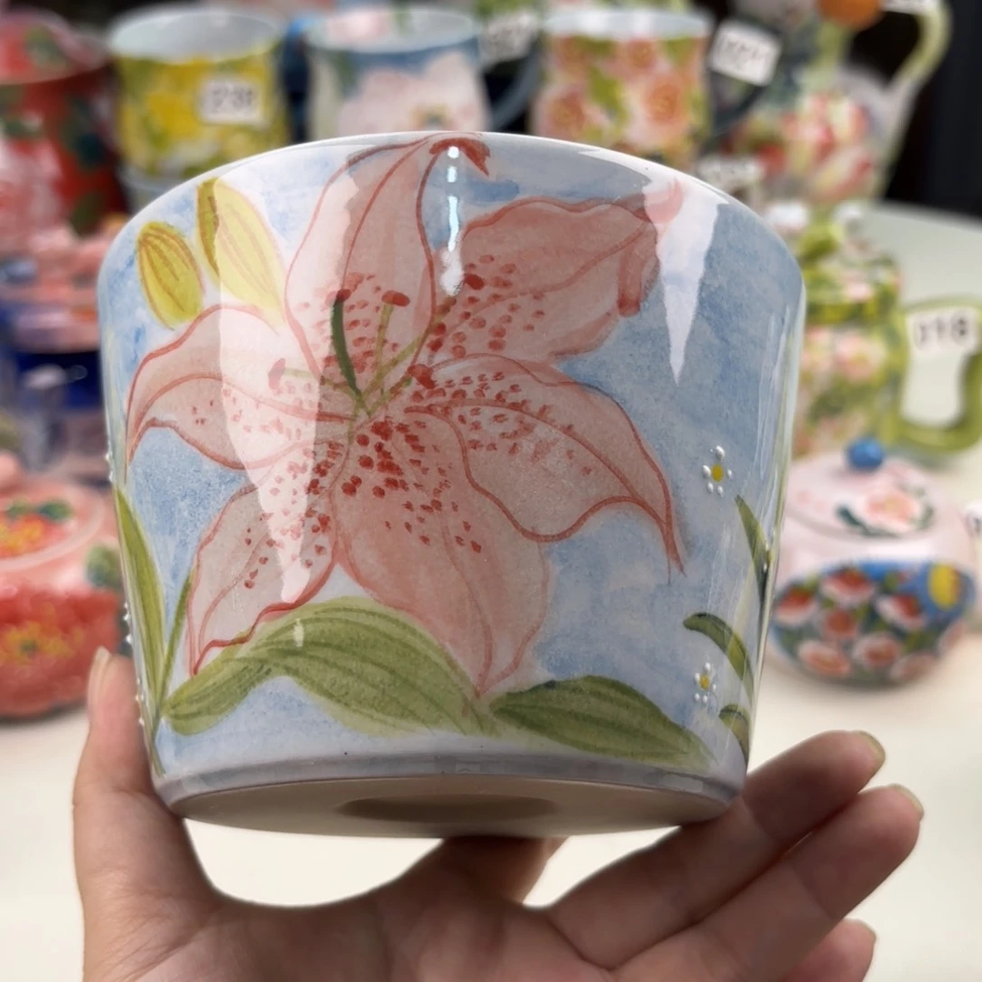 景德镇手绘高温釉下彩陶瓷茶具